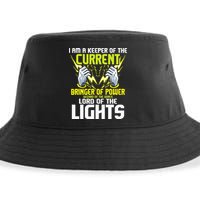 I Am A Keeper Of The Current Lineman Electrician Repair Sustainable Bucket Hat