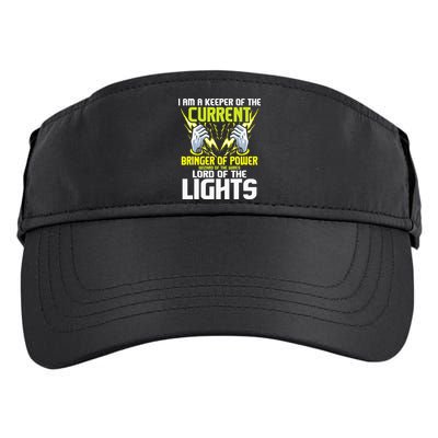 I Am A Keeper Of The Current Lineman Electrician Repair Adult Drive Performance Visor