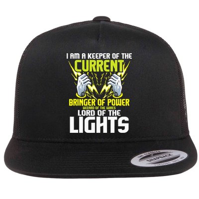 I Am A Keeper Of The Current Lineman Electrician Repair Flatbill Hat