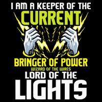 I Am A Keeper Of The Current Lineman Electrician Repair Youth Performance Sprint T-Shirt