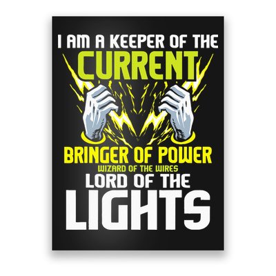 I Am A Keeper Of The Current Lineman Electrician Repair Poster