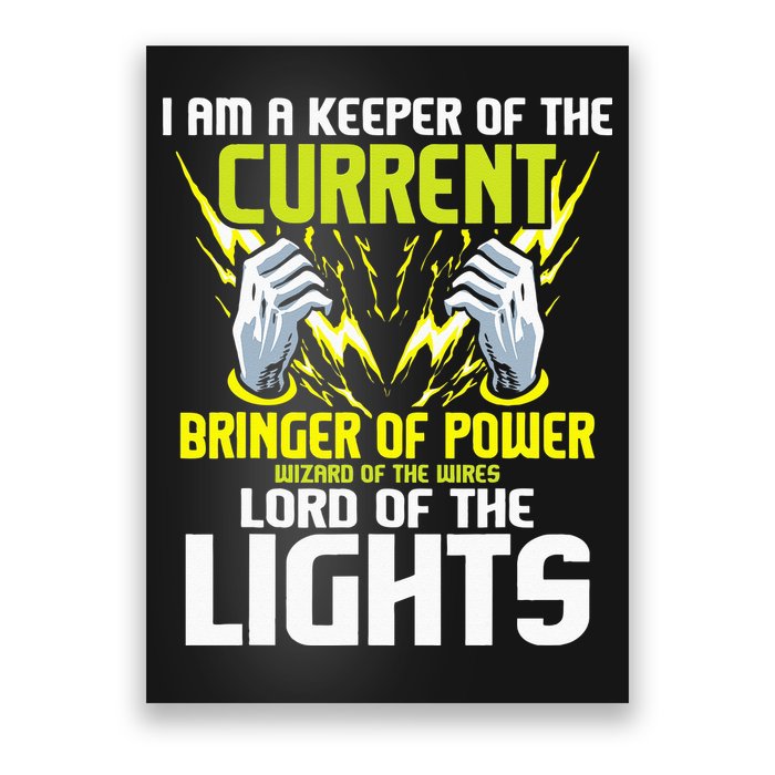I Am A Keeper Of The Current Lineman Electrician Repair Poster