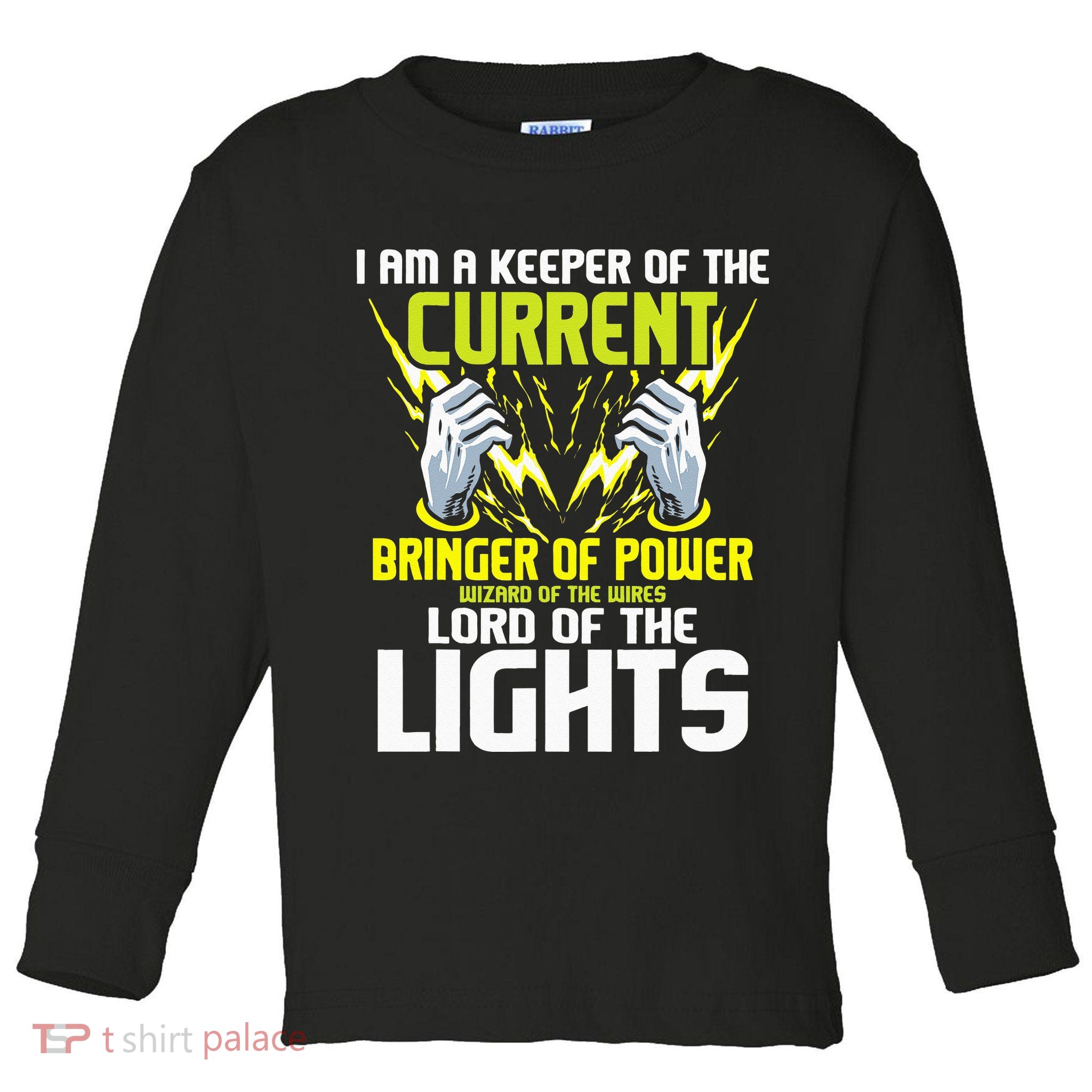 I Am A Keeper Of The Current Lineman Electrician Repair Toddler Long Sleeve Shirt