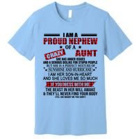 I Am A Proud Nephew Of A Crazy Aunt Funny Nephew And Aunt Funny Gift Premium T-Shirt