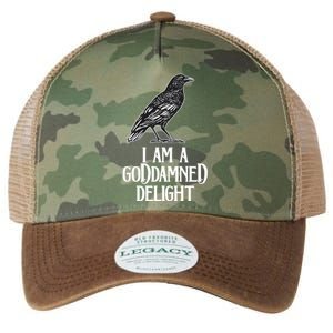 I Am A Goddamned Delight God Damned Funny Quote Legacy Tie Dye Trucker Hat