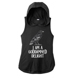 I Am A Goddamned Delight God Damned Funny Quote Ladies PosiCharge Tri-Blend Wicking Draft Hoodie Tank