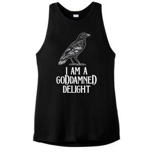 I Am A Goddamned Delight God Damned Funny Quote Ladies PosiCharge Tri-Blend Wicking Tank