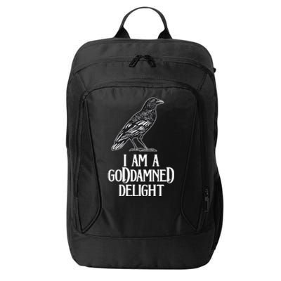 I Am A Goddamned Delight God Damned Funny Quote City Backpack