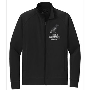 I Am A Goddamned Delight God Damned Funny Quote Stretch Full-Zip Cadet Jacket