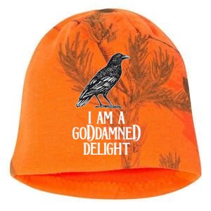 I Am A Goddamned Delight God Damned Funny Quote Kati - Camo Knit Beanie