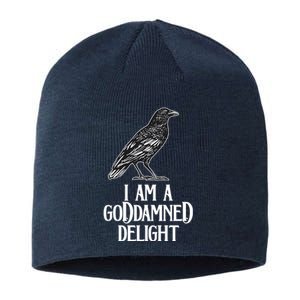 I Am A Goddamned Delight God Damned Funny Quote Sustainable Beanie