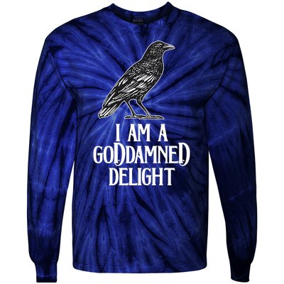 I Am A Goddamned Delight God Damned Funny Quote Tie-Dye Long Sleeve Shirt