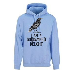 I Am A Goddamned Delight God Damned Funny Quote Unisex Surf Hoodie