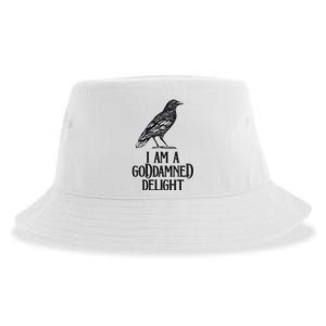 I Am A Goddamned Delight God Damned Funny Quote Sustainable Bucket Hat