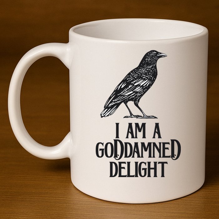 I Am A Goddamned Delight God Damned Funny Quote 11oz C Handle Ceramic Mug