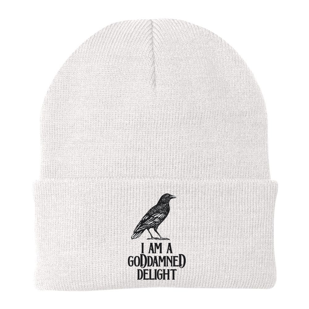 I Am A Goddamned Delight God Damned Funny Quote Beanie