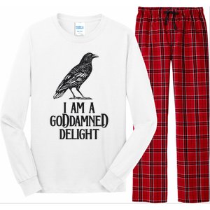 I Am A Goddamned Delight God Damned Funny Quote Long Sleeve Pajama Set