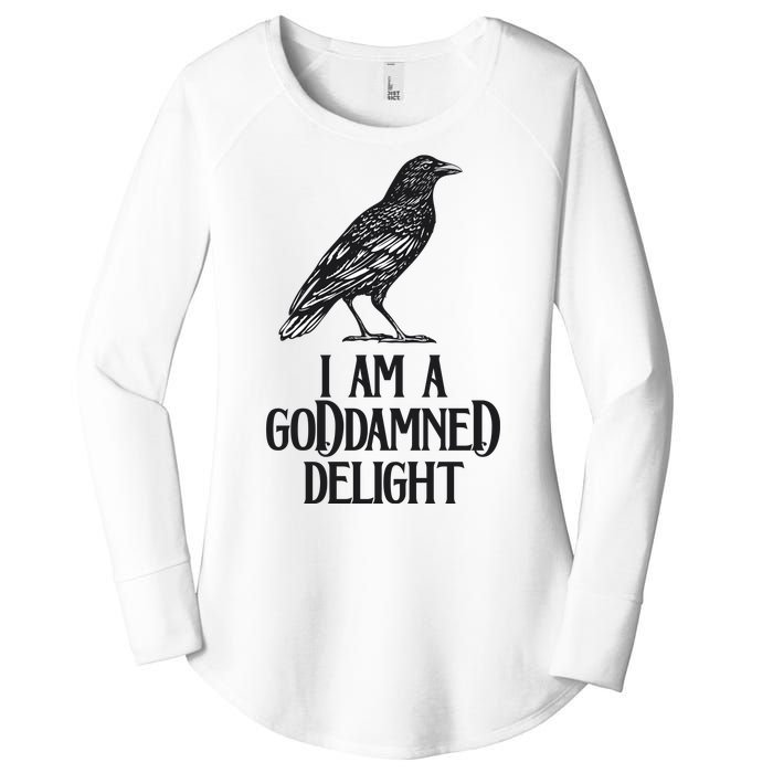 I Am A Goddamned Delight God Damned Funny Quote Women's Perfect Tri Tunic Long Sleeve Shirt