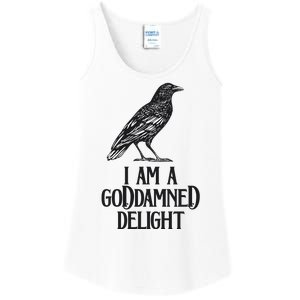 I Am A Goddamned Delight God Damned Funny Quote Ladies Essential Tank