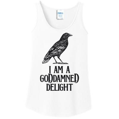 I Am A Goddamned Delight God Damned Funny Quote Ladies Essential Tank