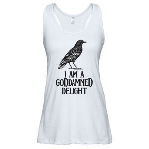 I Am A Goddamned Delight God Damned Funny Quote Ladies Essential Flowy Tank