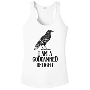 I Am A Goddamned Delight God Damned Funny Quote Ladies PosiCharge Competitor Racerback Tank