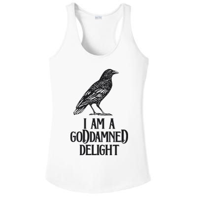 I Am A Goddamned Delight God Damned Funny Quote Ladies PosiCharge Competitor Racerback Tank