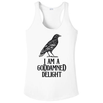 I Am A Goddamned Delight God Damned Funny Quote Ladies PosiCharge Competitor Racerback Tank