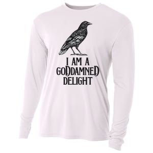 I Am A Goddamned Delight God Damned Funny Quote Cooling Performance Long Sleeve Crew