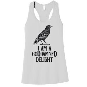 I Am A Goddamned Delight God Damned Funny Quote Women's Racerback Tank