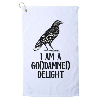 I Am A Goddamned Delight God Damned Funny Quote Golf Towel