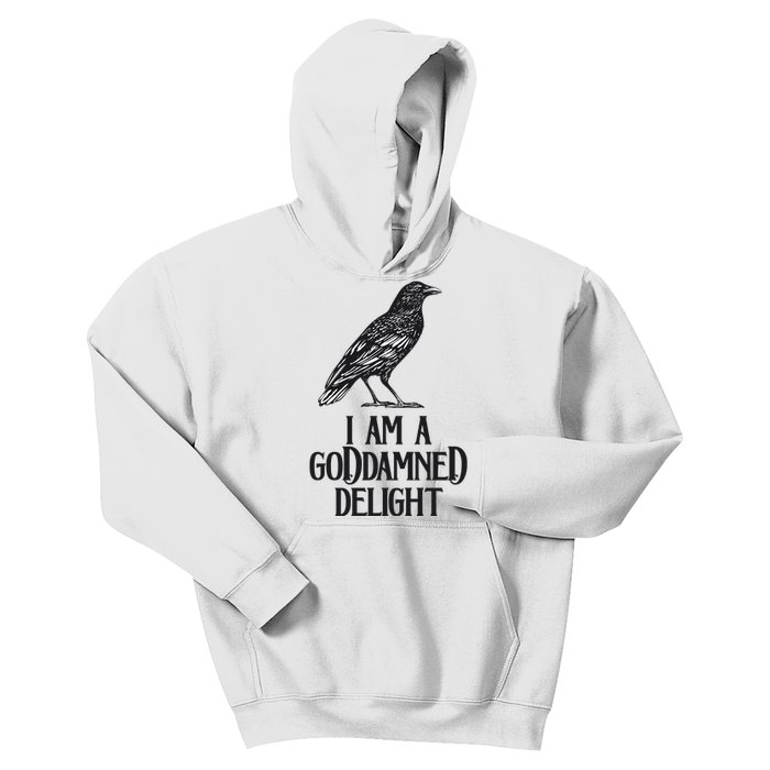 I Am A Goddamned Delight God Damned Funny Quote Kids Hoodie