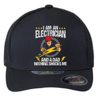 I Am An Electrician Lineman Lineworker Dad Electrical Work Flexfit Unipanel Trucker Cap