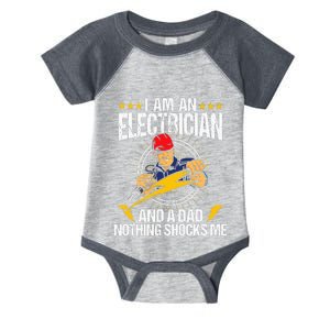 I Am An Electrician Lineman Lineworker Dad Electrical Work Infant Baby Jersey Bodysuit