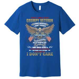 I Am A Grumpy Old Veteran I Served I Sacrificed Veterans Day Gift Premium T-Shirt