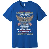 I Am A Grumpy Old Veteran I Served I Sacrificed Veterans Day Gift Premium T-Shirt