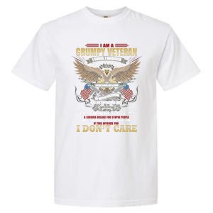 I Am A Grumpy Old Veteran I Served I Sacrificed Veterans Day Gift Garment-Dyed Heavyweight T-Shirt