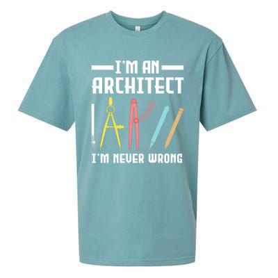 I'm An Architect I'm Never Wrong Funny Architect Cool Gift Sueded Cloud Jersey T-Shirt