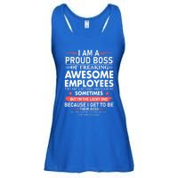 I Am A Proud Boss Of Freaking Awesome Employees Funny Cool Gift Ladies Essential Flowy Tank