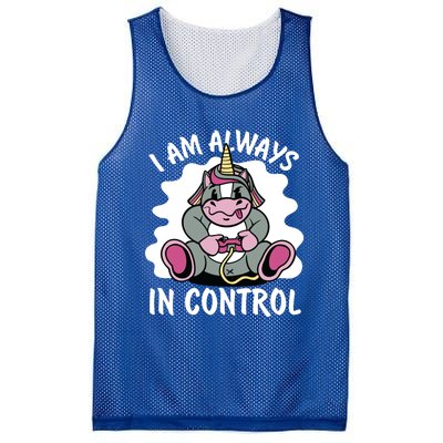 I Am Always In Control Gift Unicorn Gift Video Games Meaningful Gift Mesh Reversible Basketball Jersey Tank