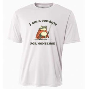 I Am A Conduit For Nonsense Frog Cooling Performance Crew T-Shirt