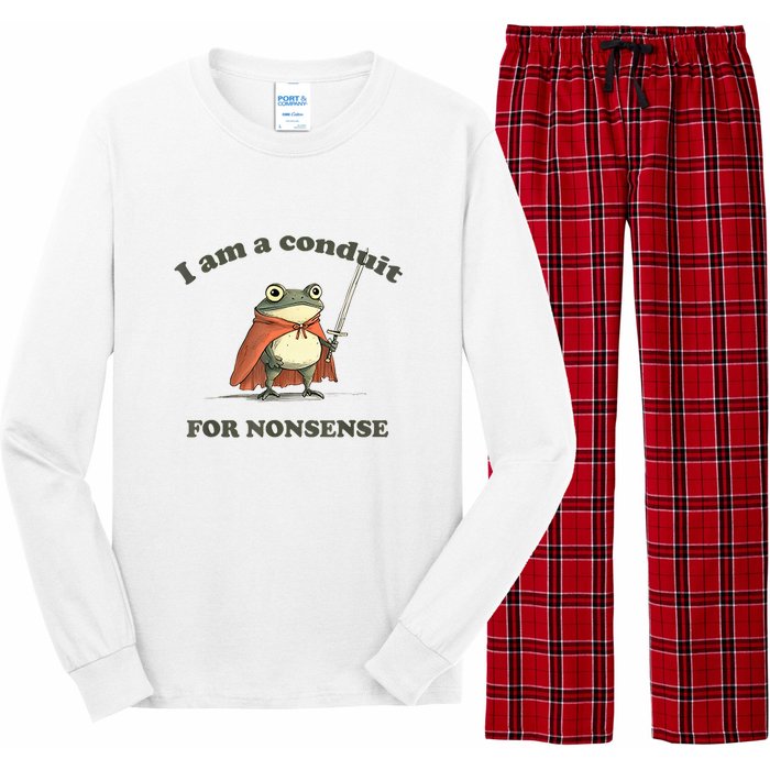 I Am A Conduit For Nonsense Frog Long Sleeve Pajama Set