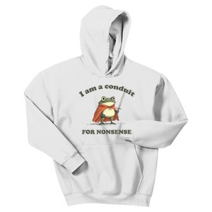 I Am A Conduit For Nonsense Frog Kids Hoodie