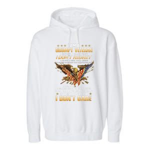 I Am A Grumpy Veteran I Served I Sacrificed I Don't Regret Meaningful Gift Garment-Dyed Fleece Hoodie