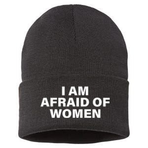 I Am Afraid Of Women Sustainable Knit Beanie