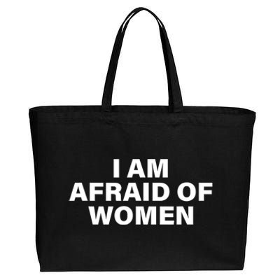 I Am Afraid Of Women Cotton Canvas Jumbo Tote