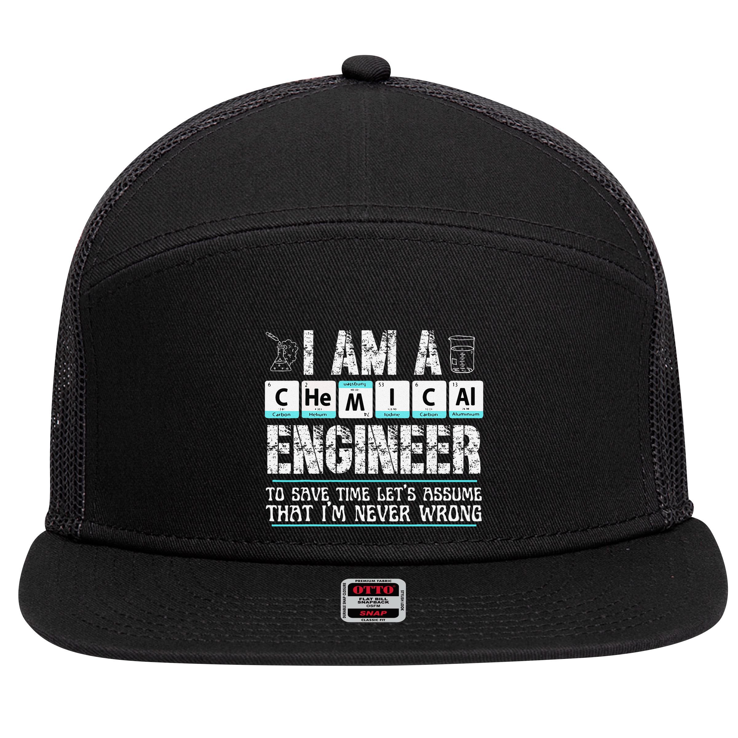 I Am A Chemical Engineer To Save Time LetS Assume 7 Panel Mesh Trucker Snapback Hat