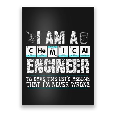 I Am A Chemical Engineer To Save Time LetS Assume Poster