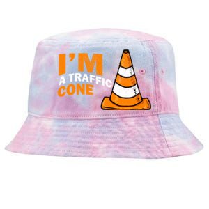 I Am A Traffic Cone Halloween Costume Im Lazy Easy Tie-Dyed Bucket Hat