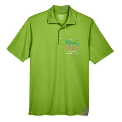 I Am A Mom And A Nurse Nothing Scares Me Hilarious Nurse Gift Men's Origin Performance Pique Polo